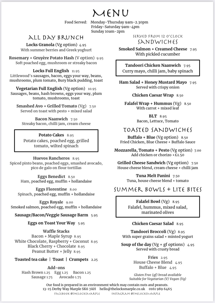 Menu The Locks Coffee House + Bar-4